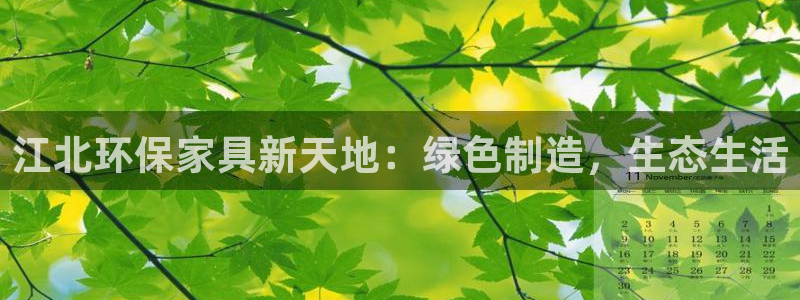 杏耀注册登录：江北环保家具新天地：绿色制造，生态生活