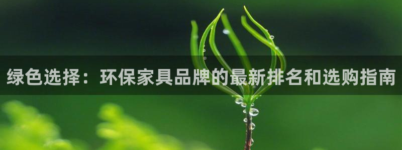 杏耀注册开户：绿色选择：环保家具品牌的最新排名和选购指南